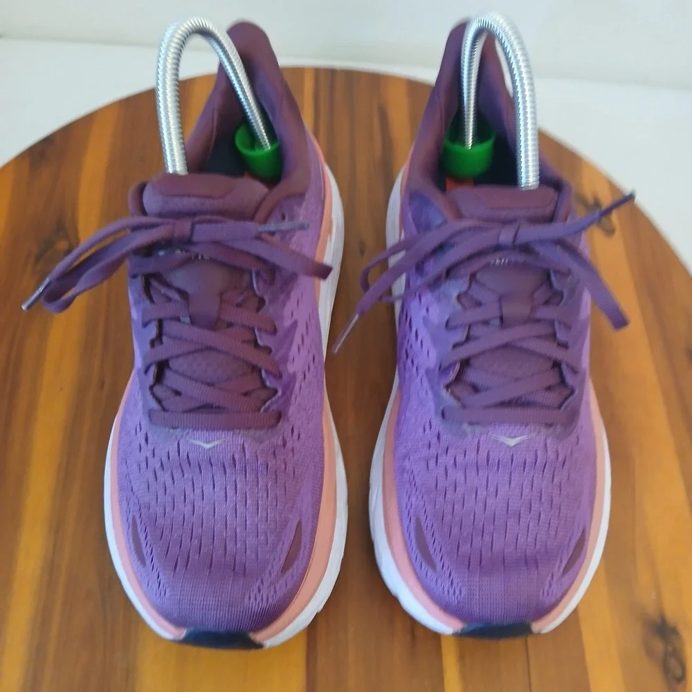 Hoka One One Clifton 8 Womens 7.5 Purple Running Shoes Sneakers 1119394 GWBY